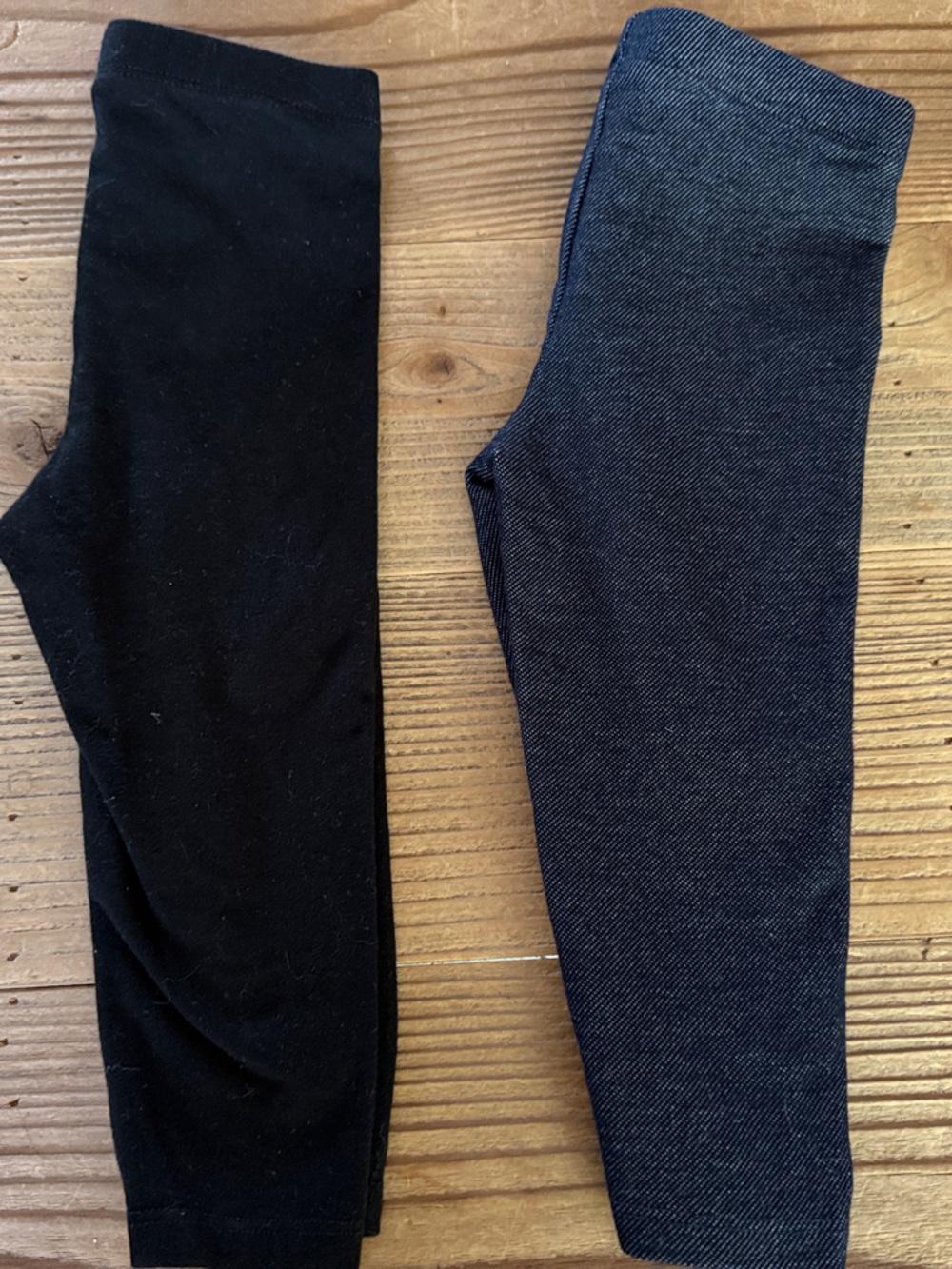Cat & Jack Girls' Black and Dark Gray Stretch Leggings Duo